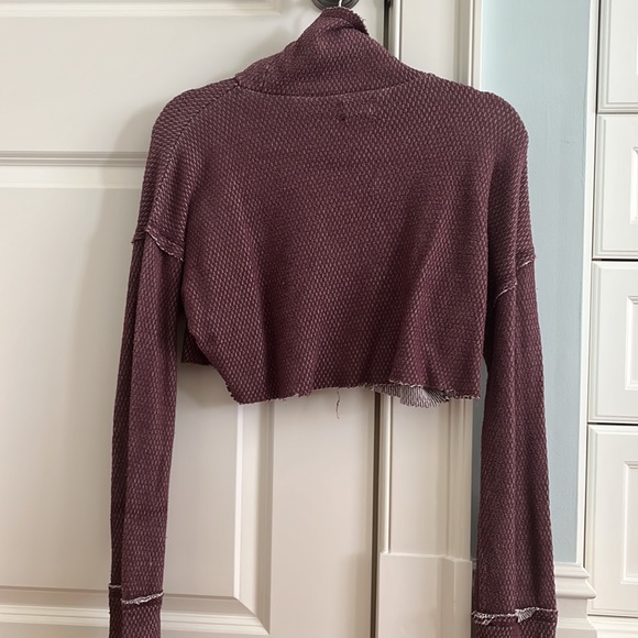 Purple turtleneck cropped sweater - urban outfitters - Picture 2 of 3